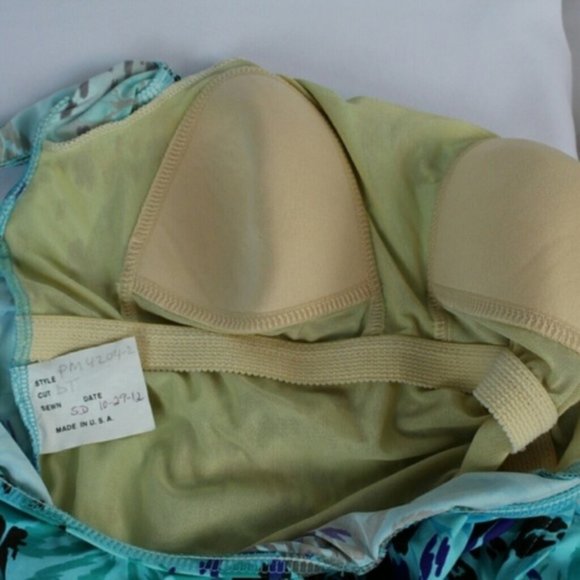 Tummy control Blue One Piece Swimsuit Sz.10 Swim - Picture 11 of 14